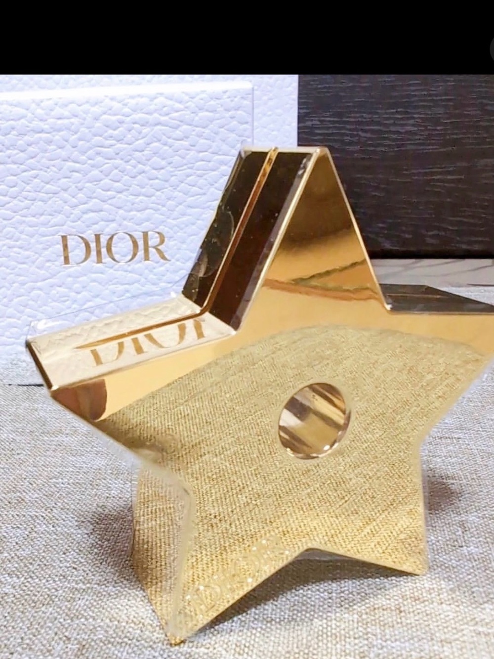 New,authentic Dior Metallic Gold Star photo holder 2026 limited edition